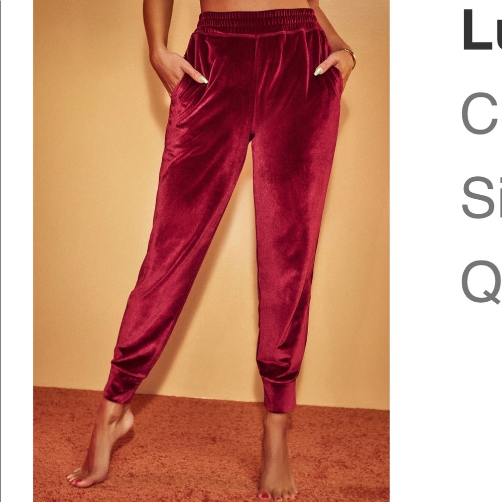 Fabletics velour joggers